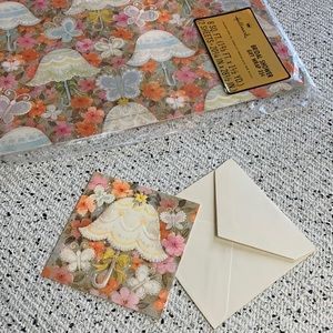 Antique Giftwrap, 3 designs plus one matching card